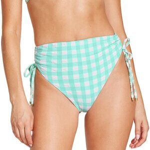 Vitamin A Gingham Gemma Ruched High Waist Bottom